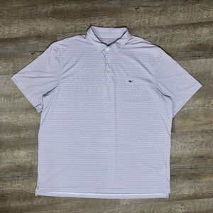 Vineyard Vines Sankaty Polo Red Blue White Stripe Performance XXL